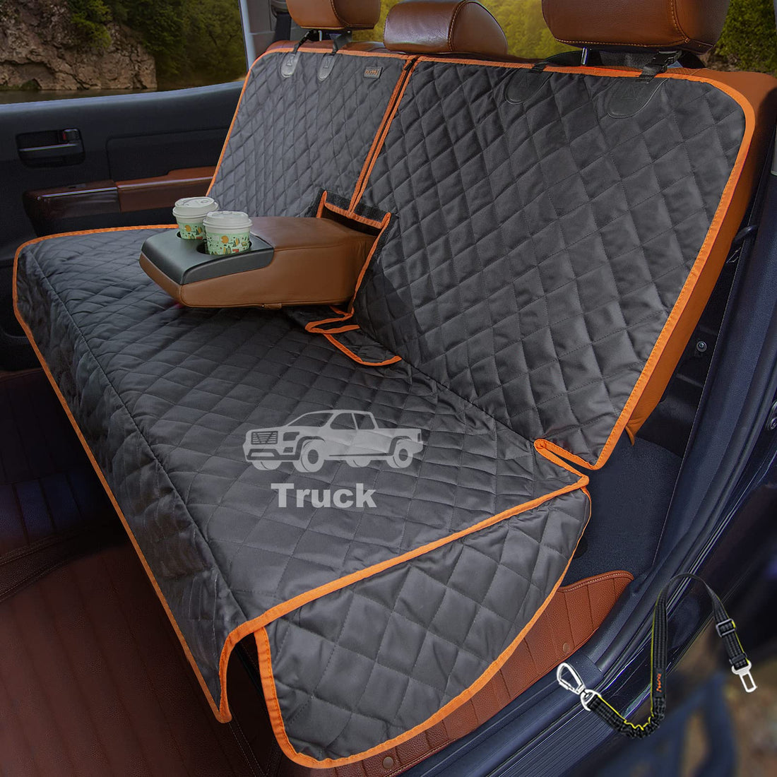 iBuddy Dog Car Seat Cover for Back Seat of Trucks Ford