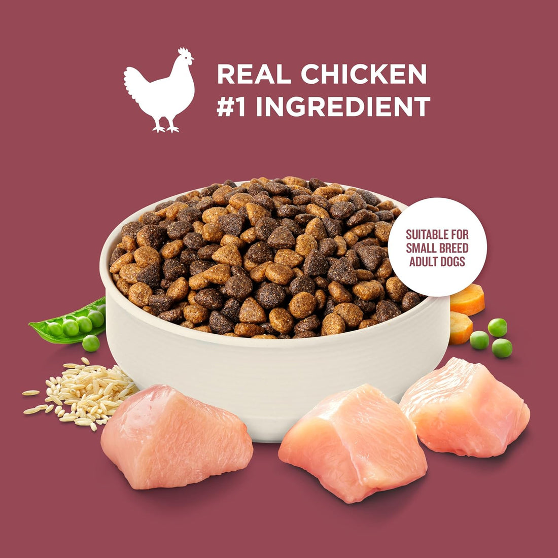 Nutrish Small Breed Dry Dog Food with Chicken, 13 lb. Bag