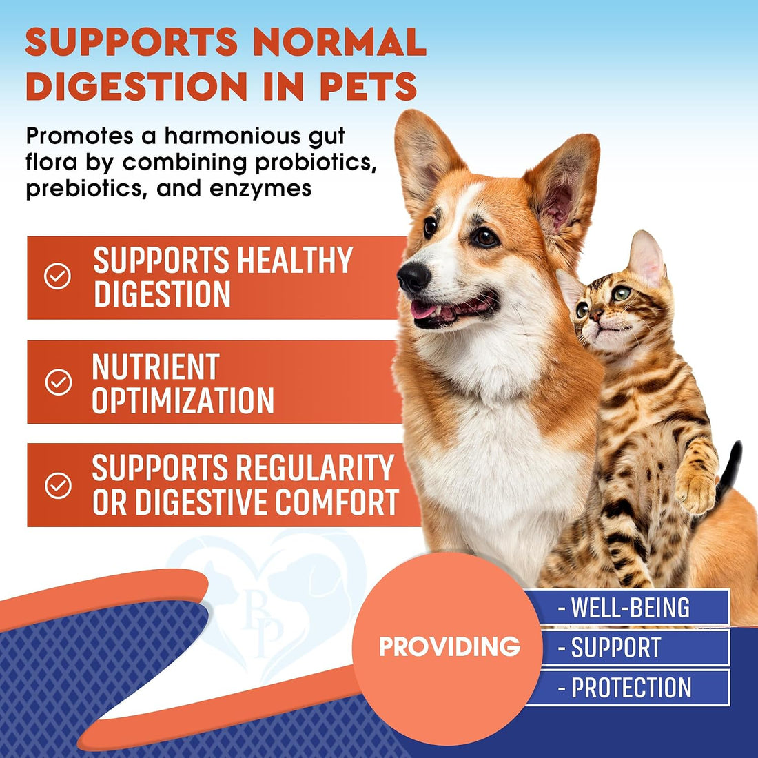 Probiotics & Prebiotics with Enzymes for Dogs and Cats