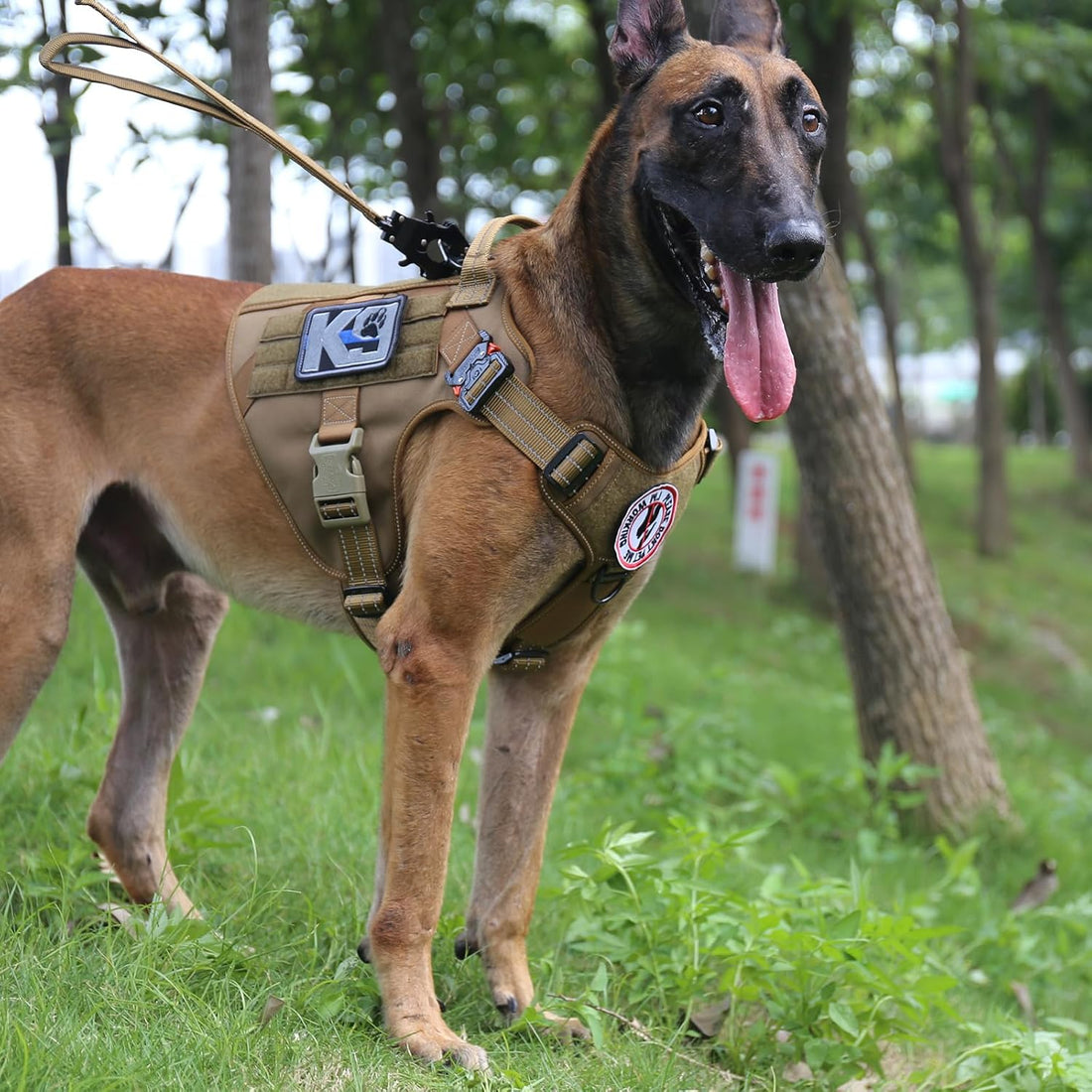 ICEFANG Tactical Dog Harness for Large Dogs,Reflective No Pull Dog