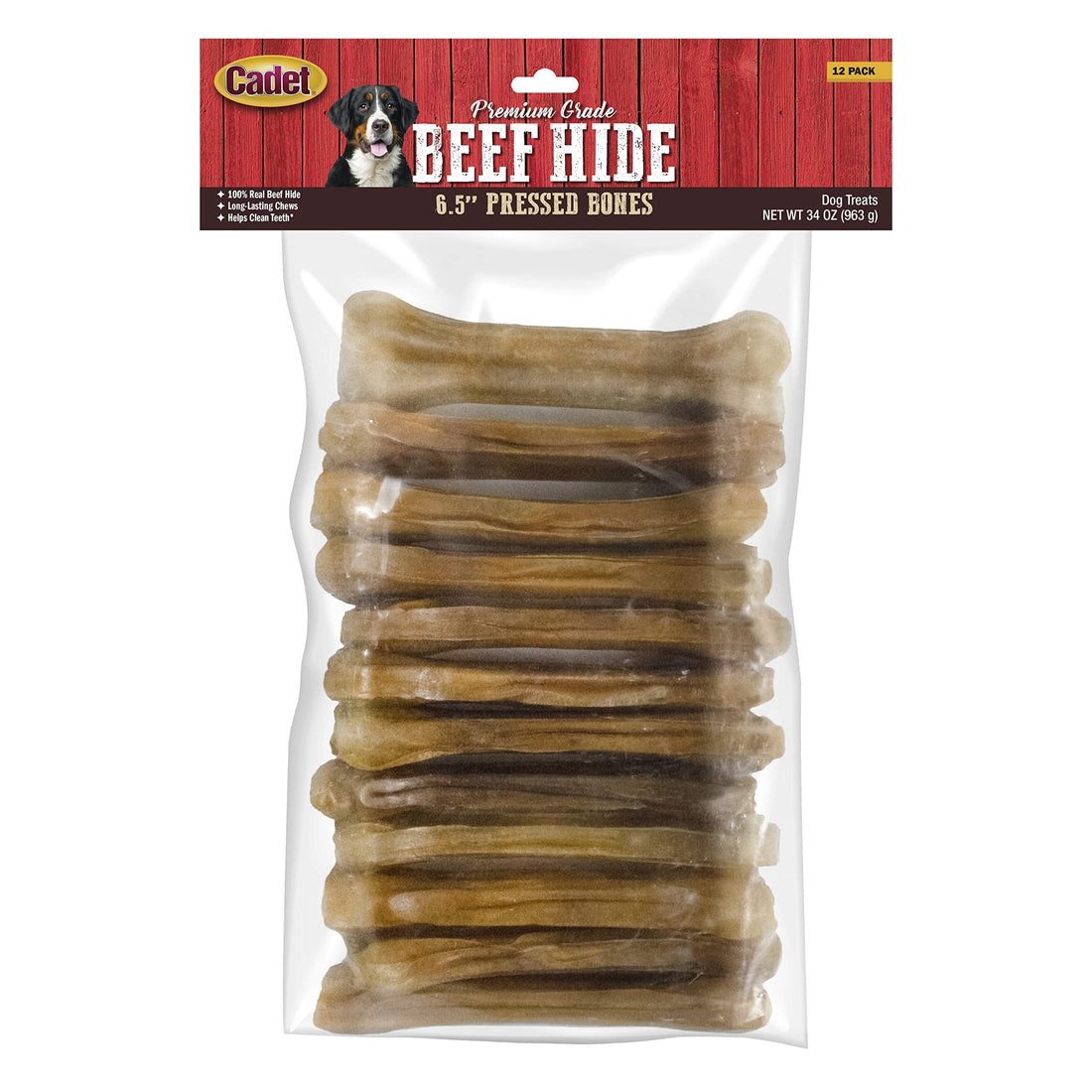 Cadet Premium Grade Pressed Beef Hide Bones