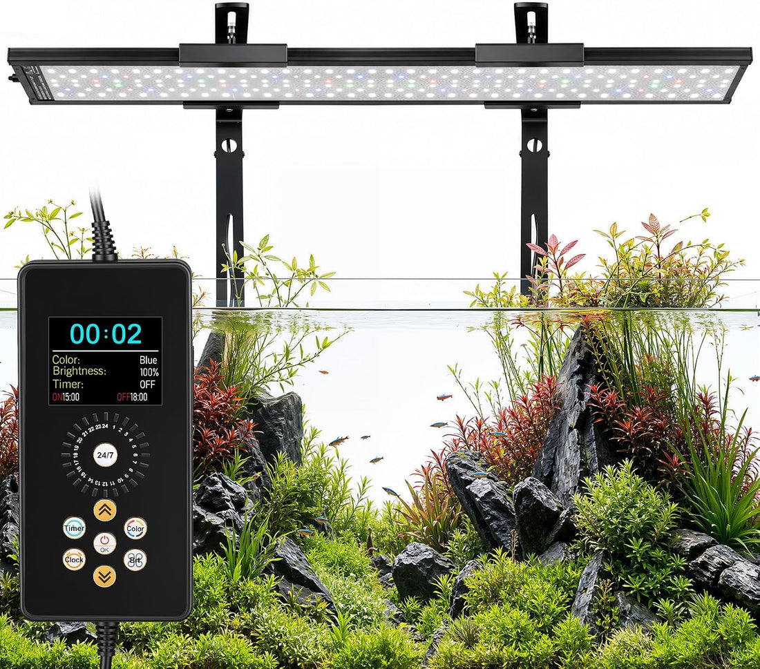 fishkeeper Clip on Aquarium Light for Plants, 6 Row LED Brightness
