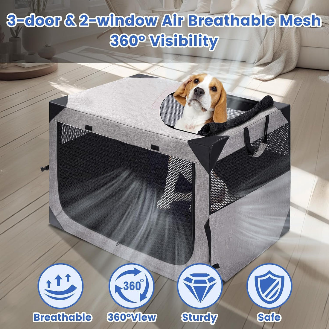 Dog Crate,36x25x25 Inch Large Dog Crate for Large or Medium Dogs