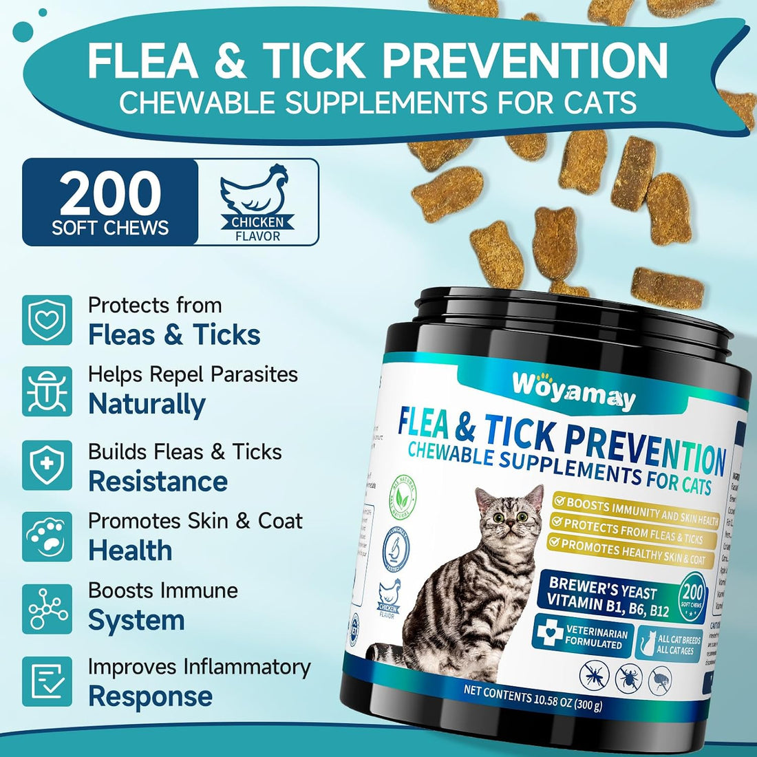 Woyamay Flea Treatment for Cats