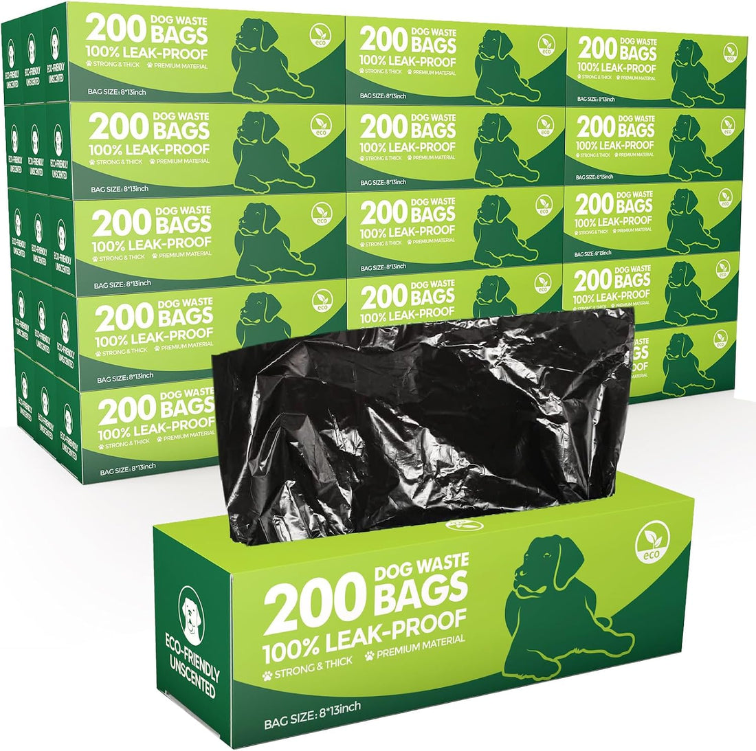 Sherr Dog Poop Bags, 10 Rolls of 200, 2000 Counts
