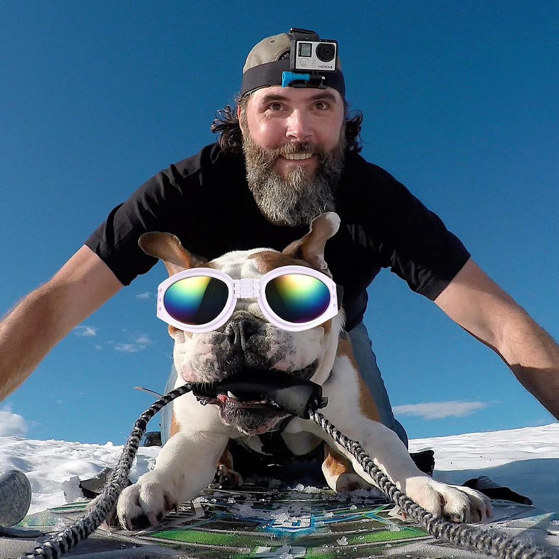 Dog Goggles, Dog Sunglasses UV Protection with Adjustable Strap