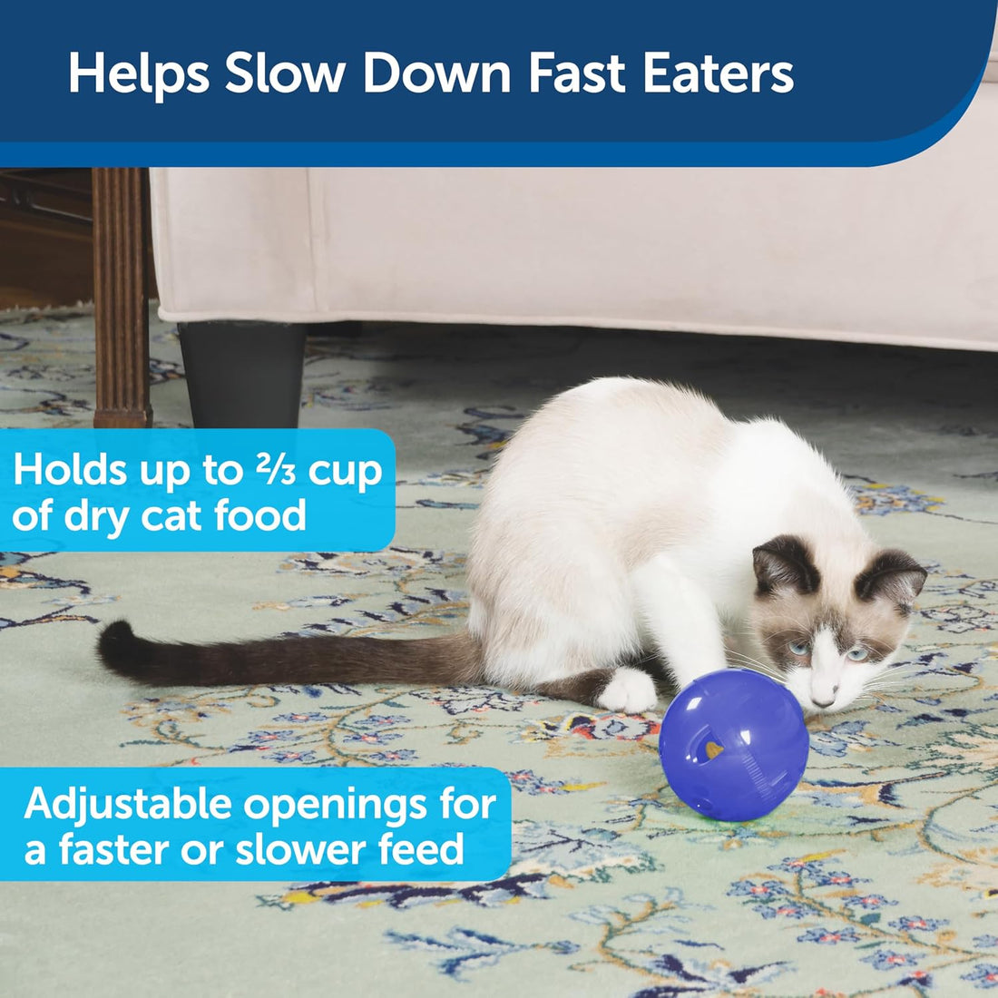 PetSafe Slimcat Slow Feeder Ball for Cats