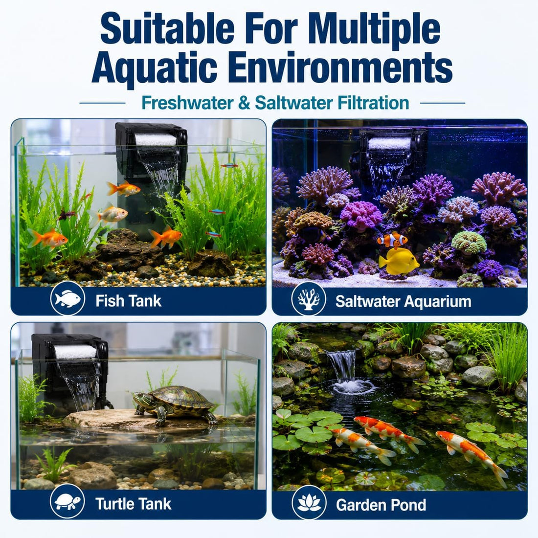 MAQIHAN Aquarium Filter Media Pad - White Filter Floss