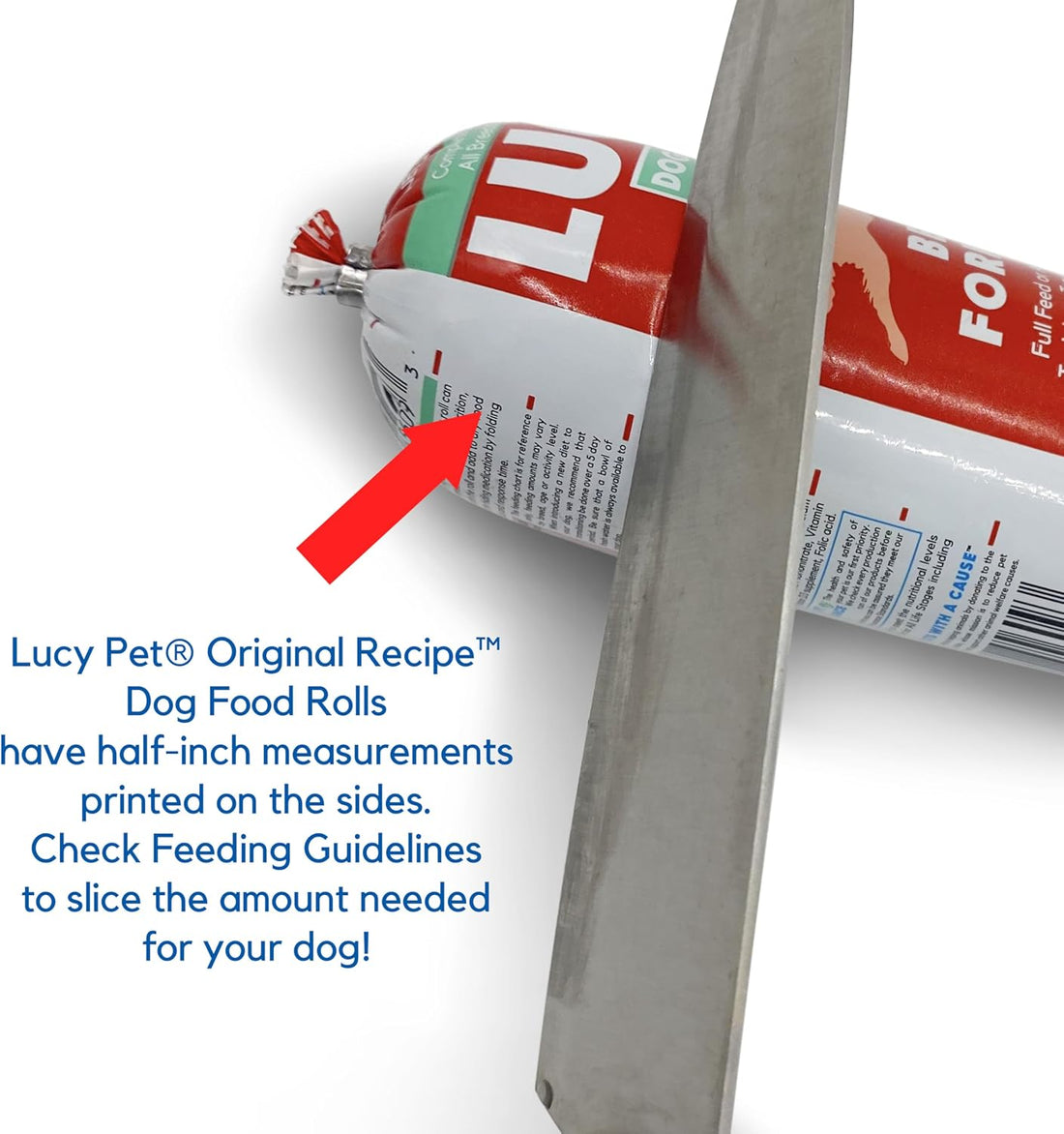 Lucy Pet Products Beef Formula Dog Food Roll 2.5 lb, (100600046)