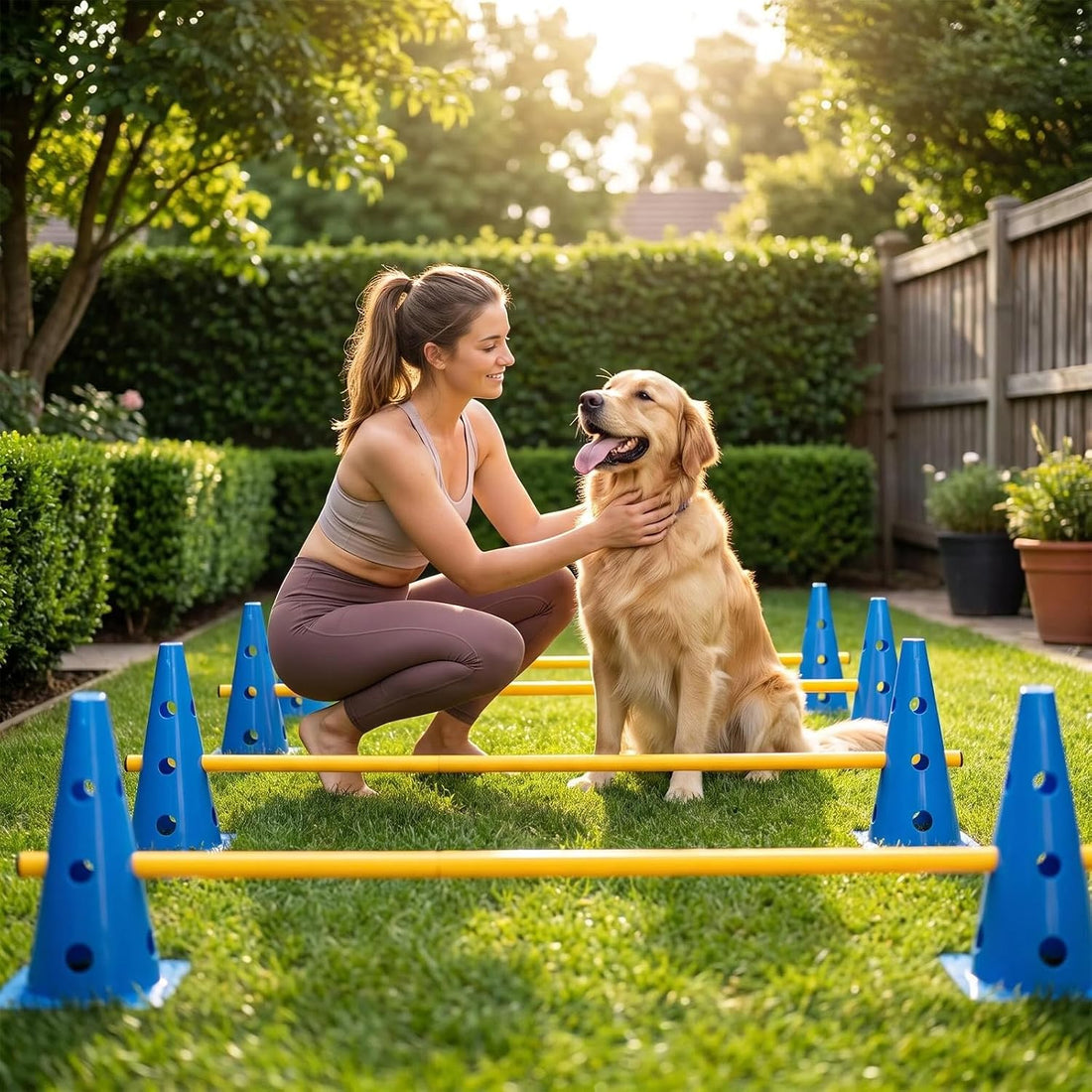 Dog Agility Equipment 12Inch Backyard Obstacle Course Agility Cones