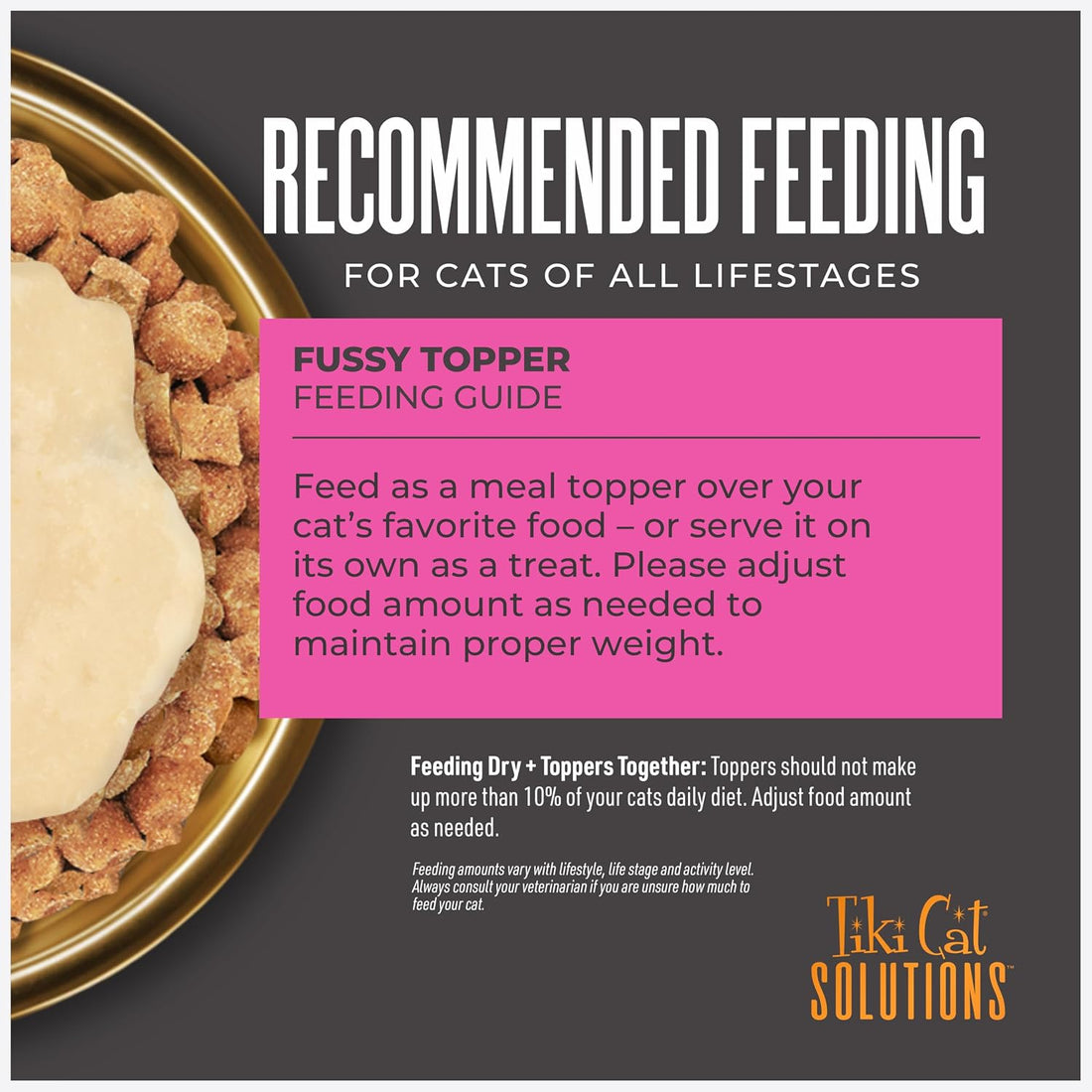 Tiki Cat Solutions Topper, Fussy, Tuna Recipe in Broth, 1.5 oz. Pouch