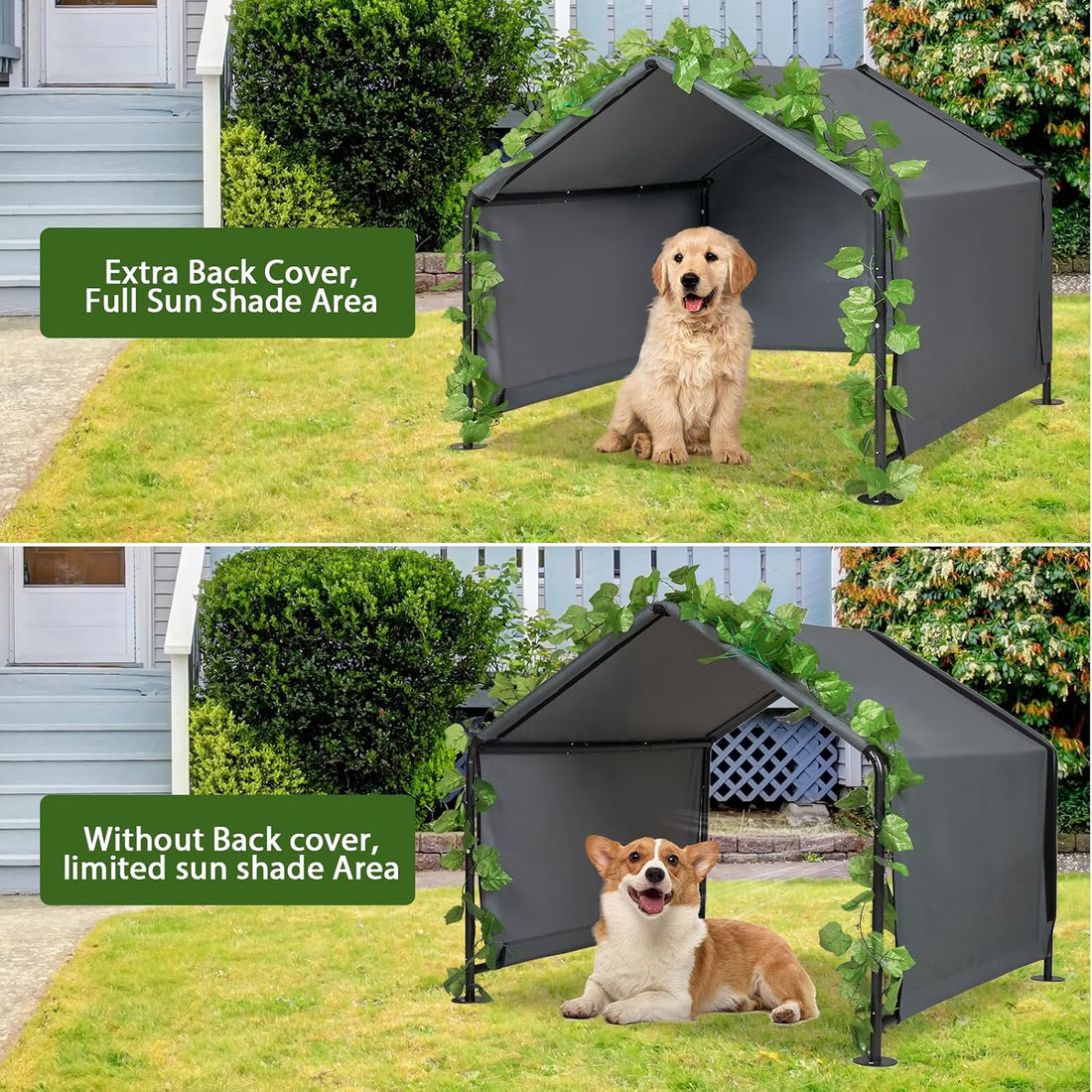Large Dog Shade for Outside - Outdoor Dog Canopy Pet House Dog Tent