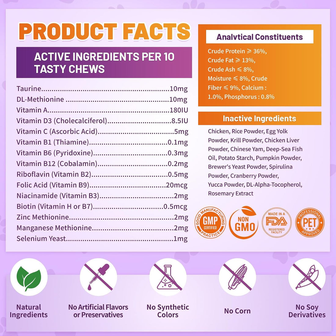 Taurine for Cats Vitamins Treats
