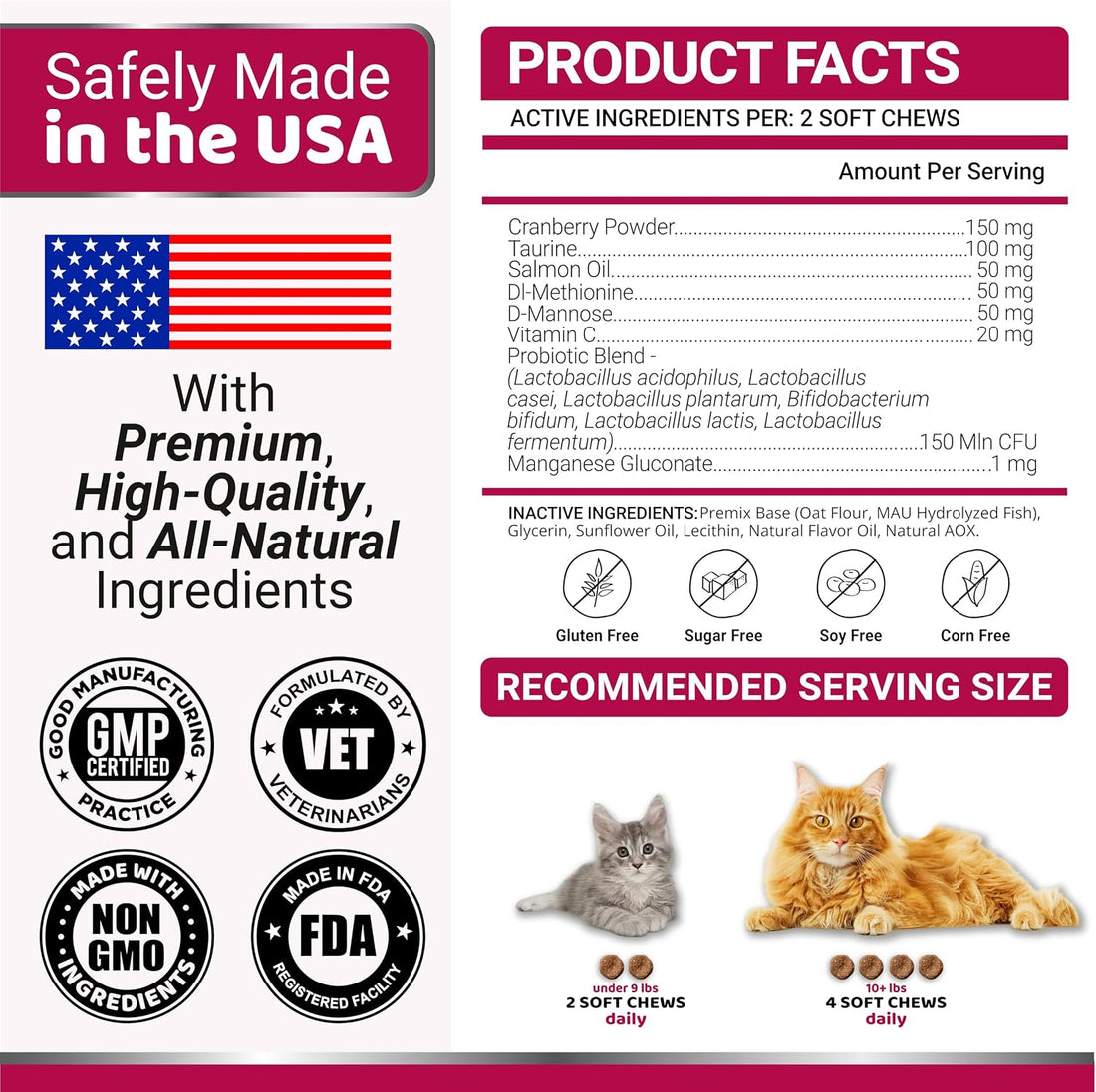Cat Urinary Tract Health - Cranberry Supplement for Cats