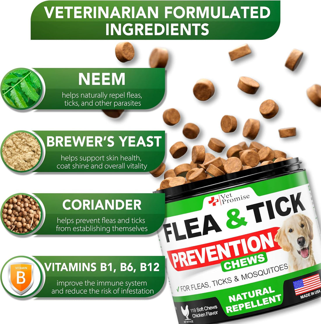 Flea and Tick Prevention for Dogs Chews