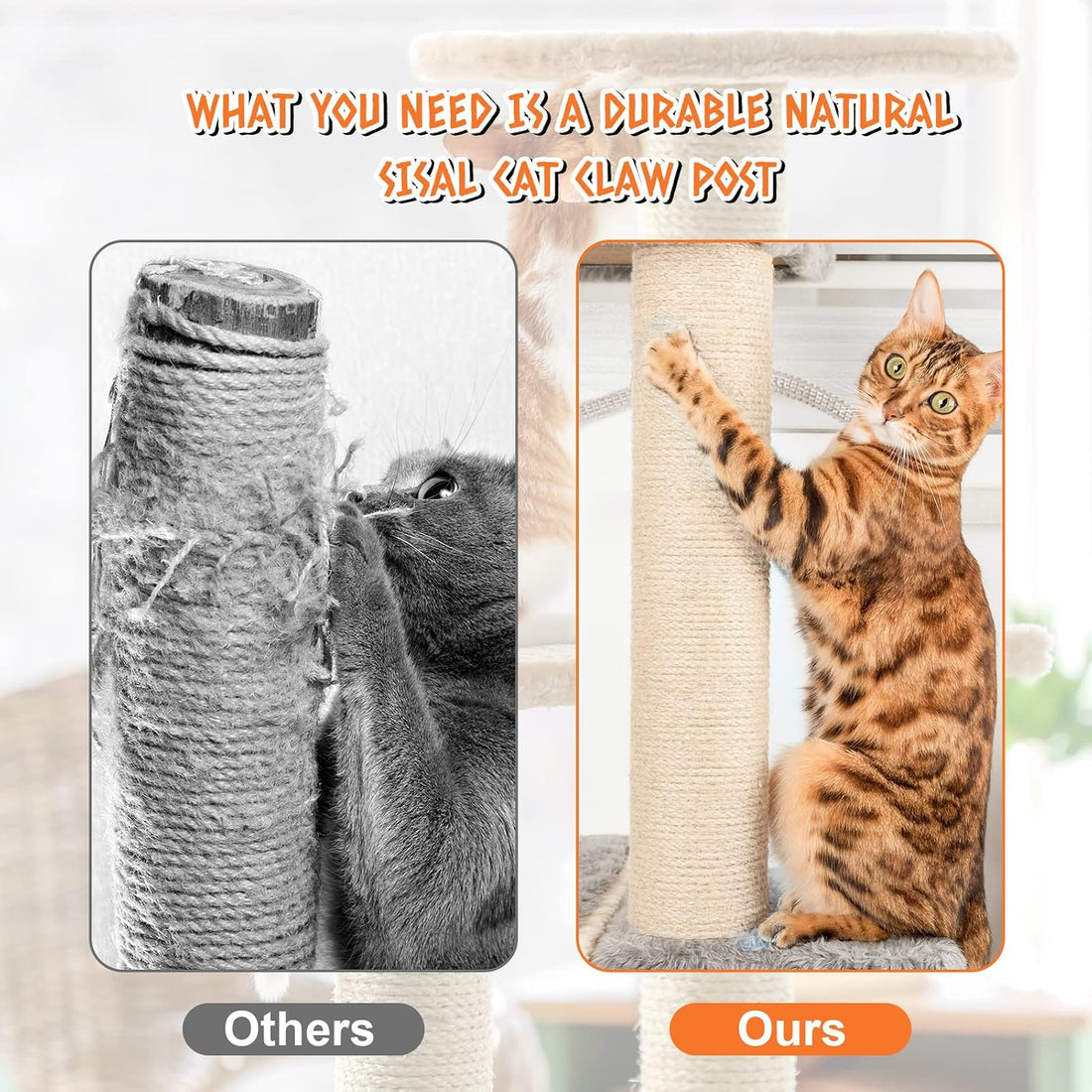 PETUOL 4 PCS M8 Cat Scratching Post Replacement
