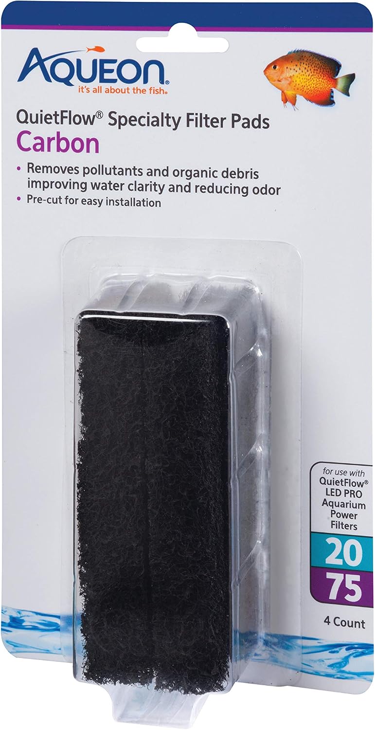 Aqueon QuietFlow LED PRO Ammonia Reducer 4 Count Filter Pads