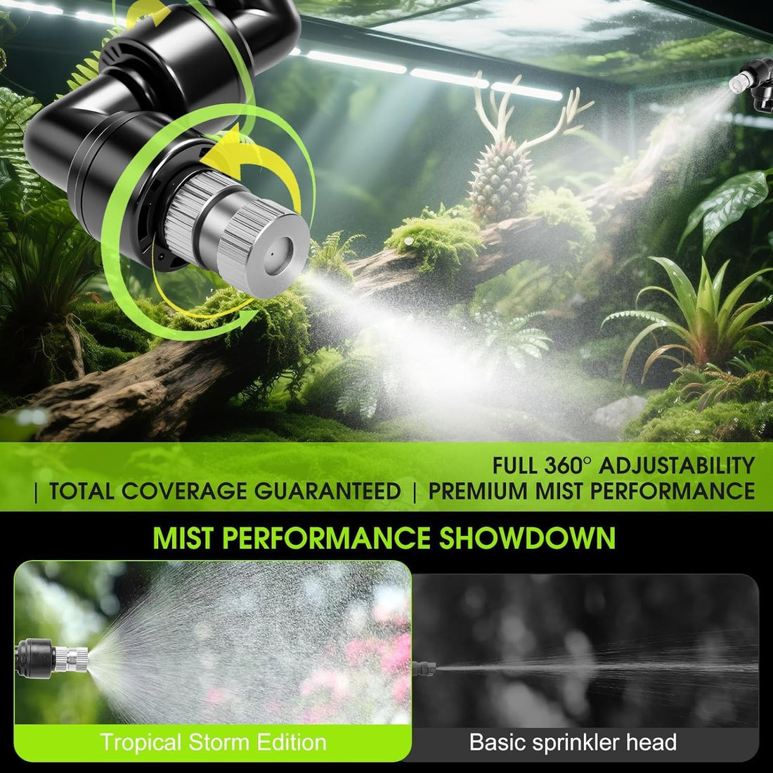 Automatic Reptile Mister Timer 360 Nozzle Terrarium Misting System