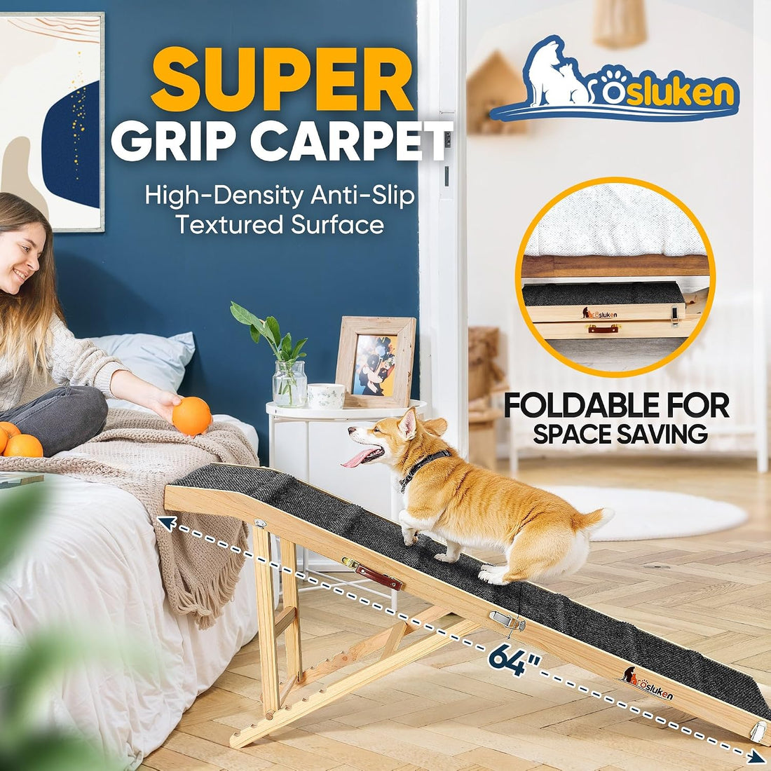 𝟐𝟎𝟐𝟔 𝐔𝐩𝐠𝐫𝐚𝐝𝐞𝐝 Dog Ramp for Bed