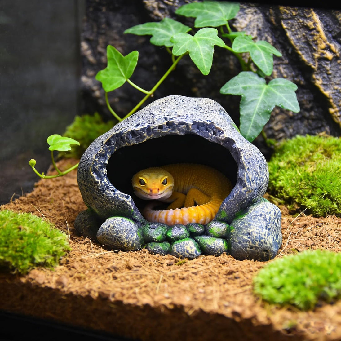 Aquarium Decoration Beta Fish Shrimp Reptile Rocks Hiding Cave