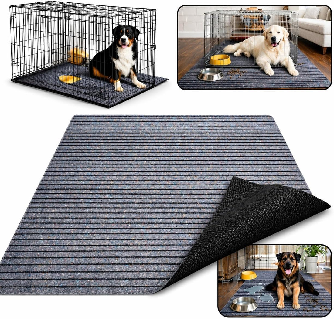 47" x 60" Dog Crate Mat, Waterproof Floor Protector
