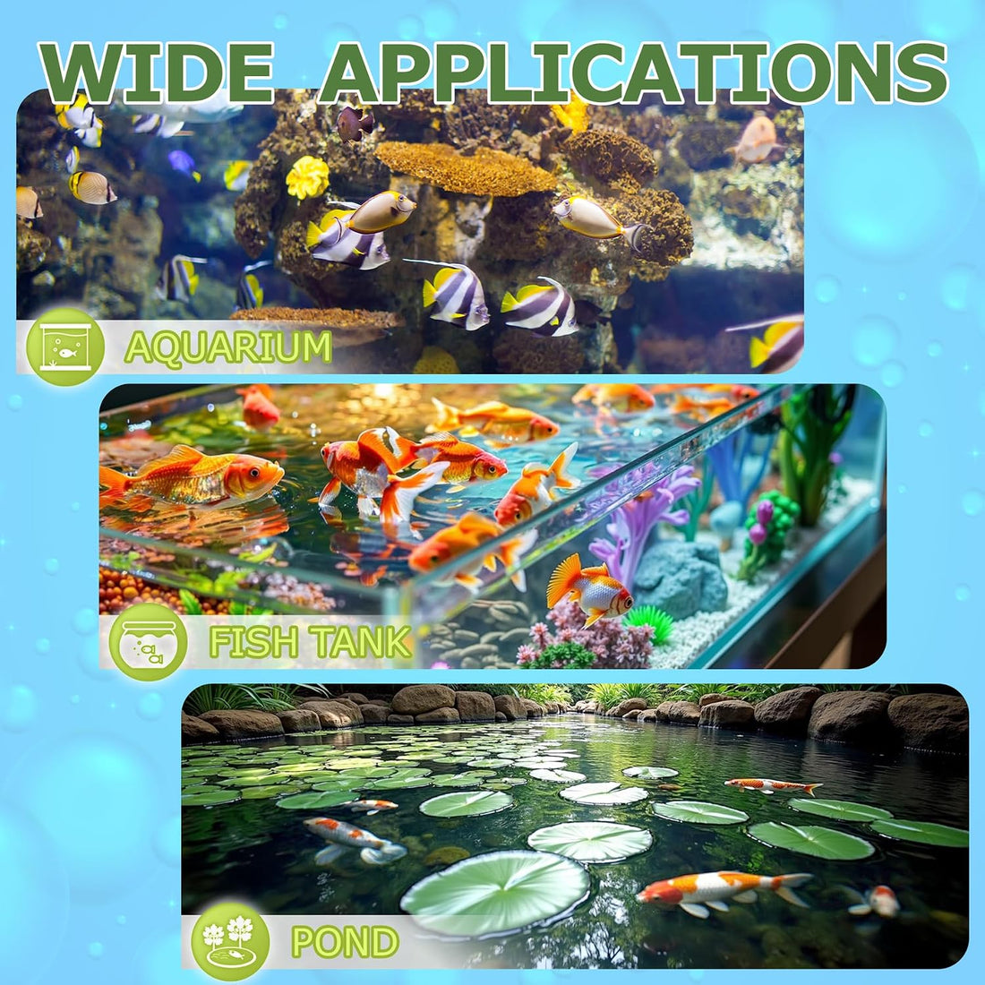 Aquarium Test Strips Fish Tank Pond Water Testing Kit
