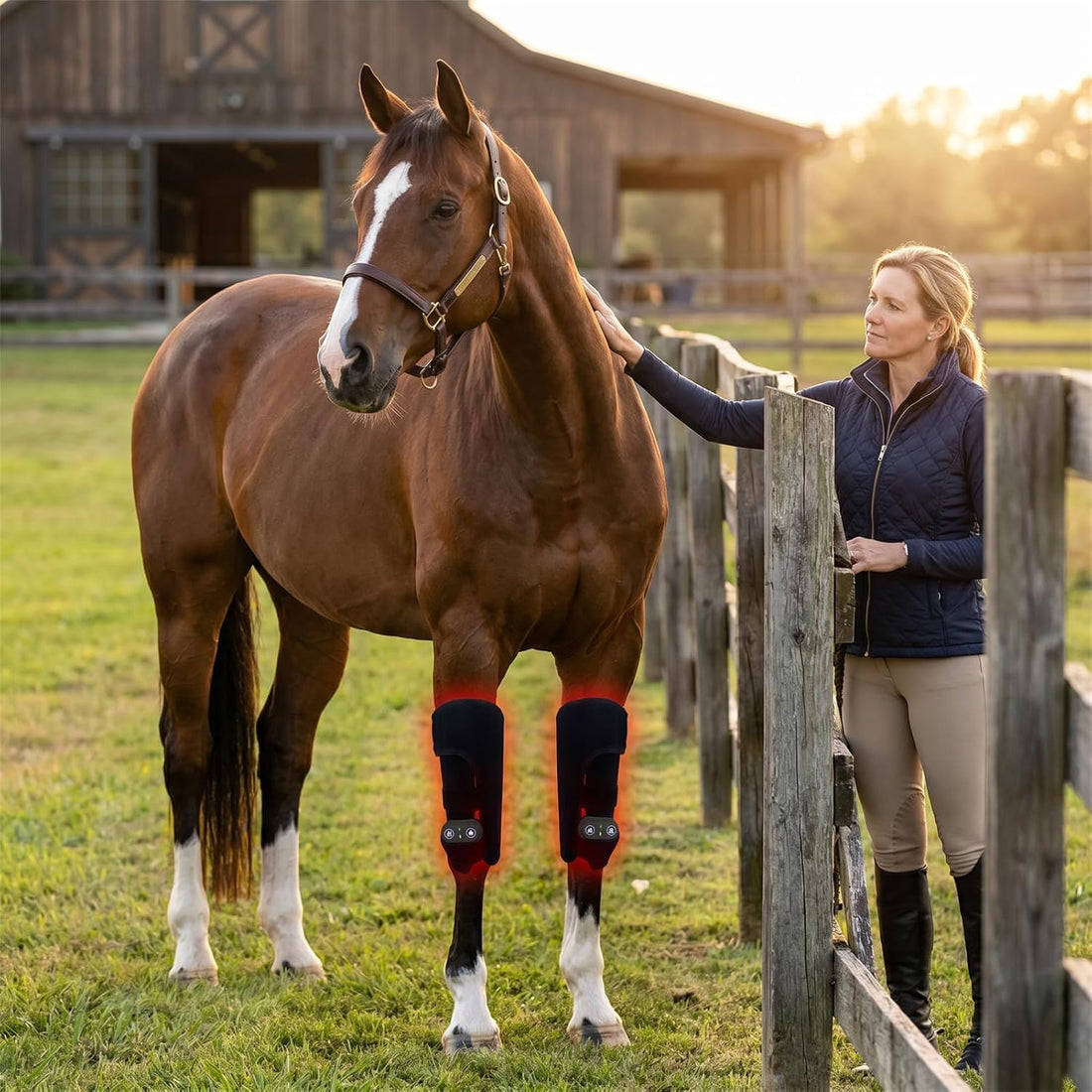 Horse Red Light Therapy Wrap Boot, 660nm 850nm, 3000mAh