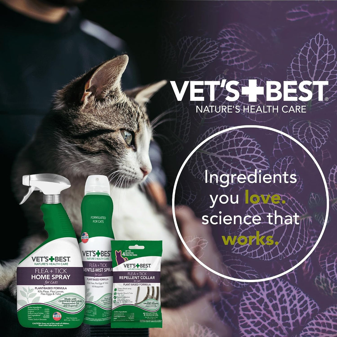 Vet's Best Flea & Tick Repellent Collar for Cats