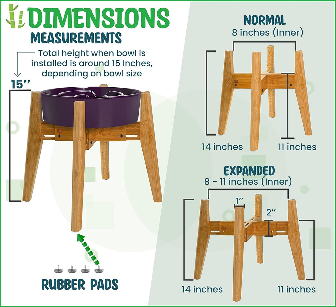 Dog Bowl Stand - Ideal for Large Breeds, Use to Elevate