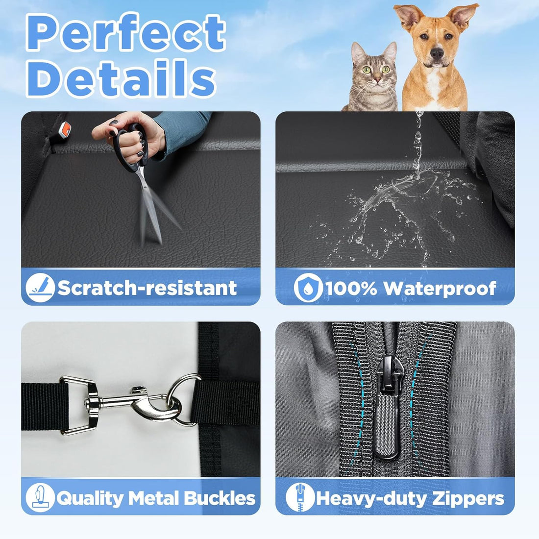 MYJAQI Back Seat Extender for Dogs