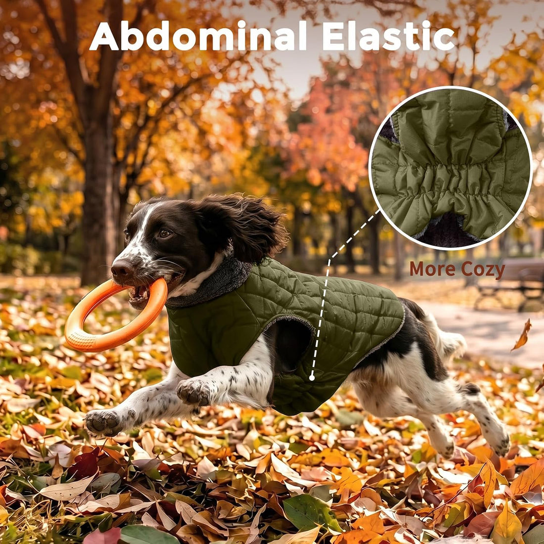 JoyDaog Warm Fleece Dog Coats with Durable Harness Buitl