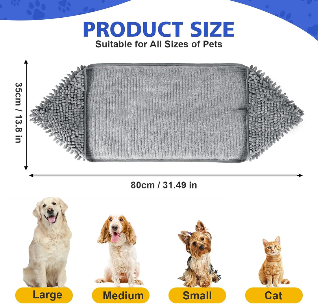 WOUSEDO Microfiber Chenille Dog Towel 1 Pack