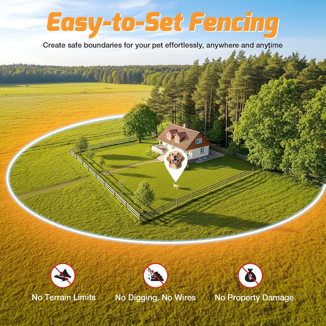 MASBRILL Electric Dog Fence with APP