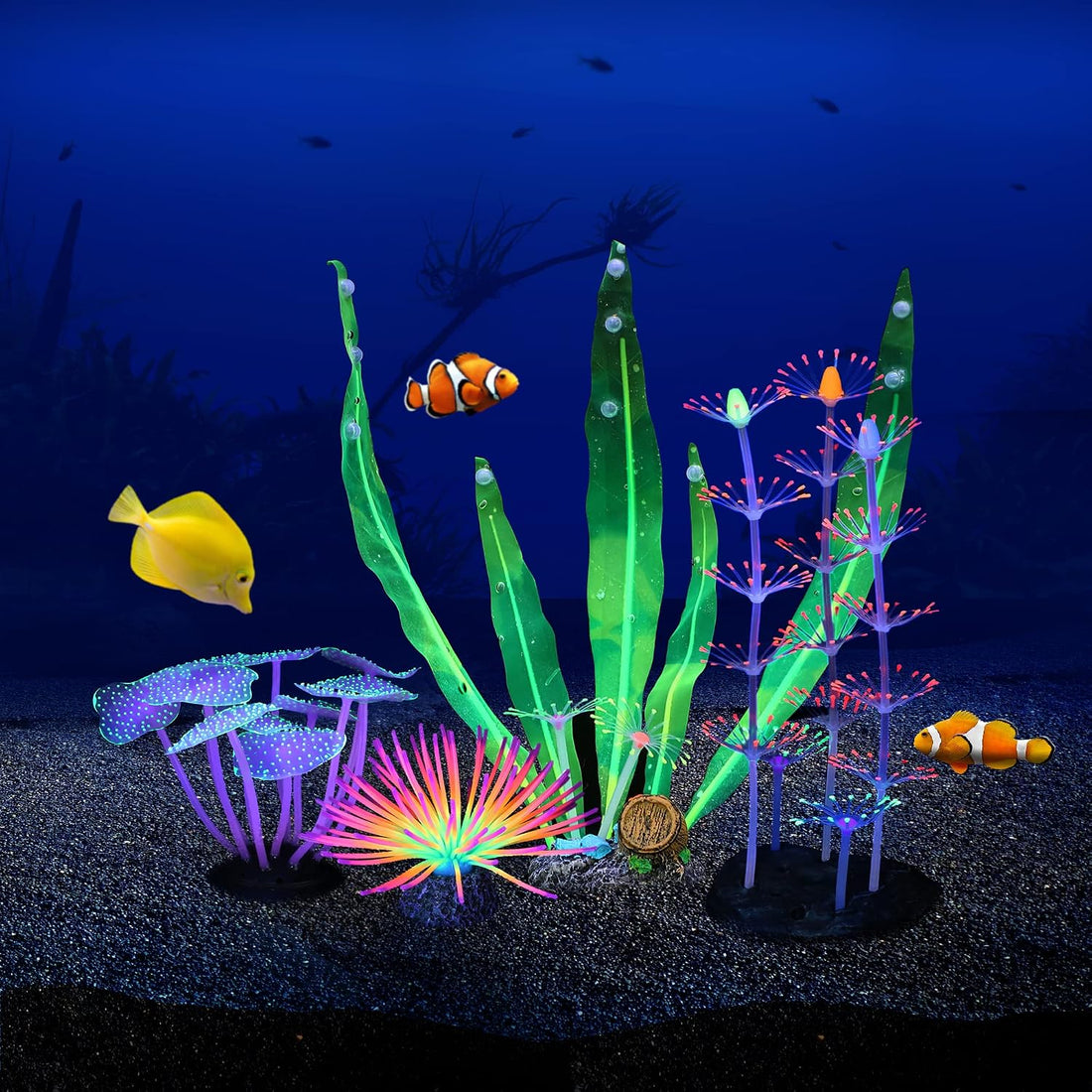 Glowing Fish Tank Decoration Aquarium Plants Accessories Kit #2