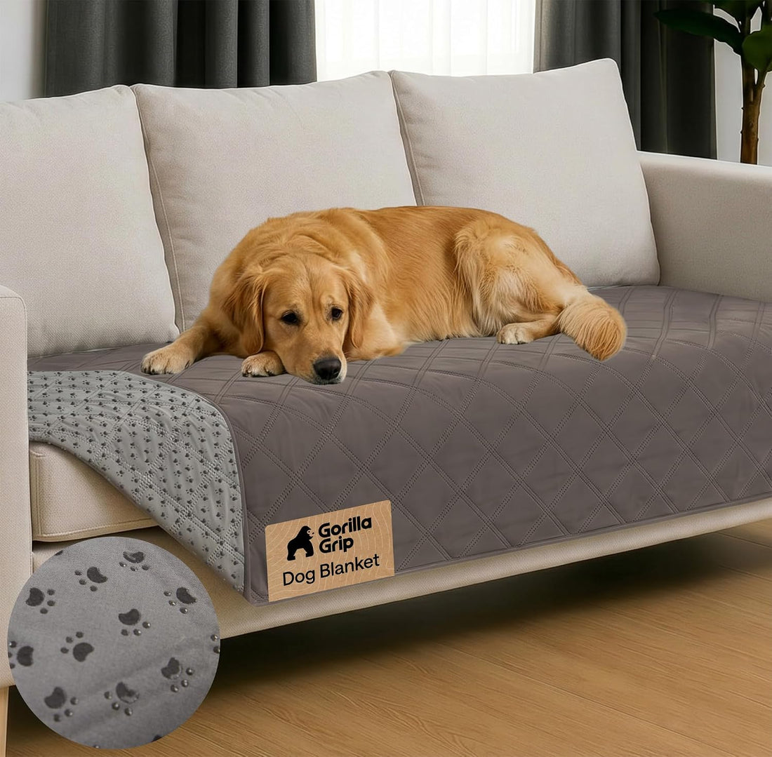 GORILLA GRIP® Waterproof Dog Blanket, Leakproof Couch Cover for Dogs