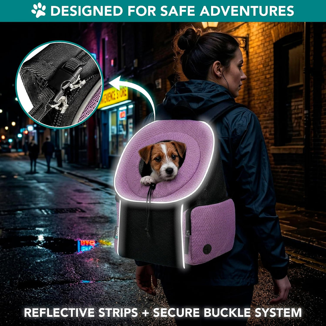 PetAmi Dog Carrier Backpack, Hands Free Front Pet Carrier, 10 lbs