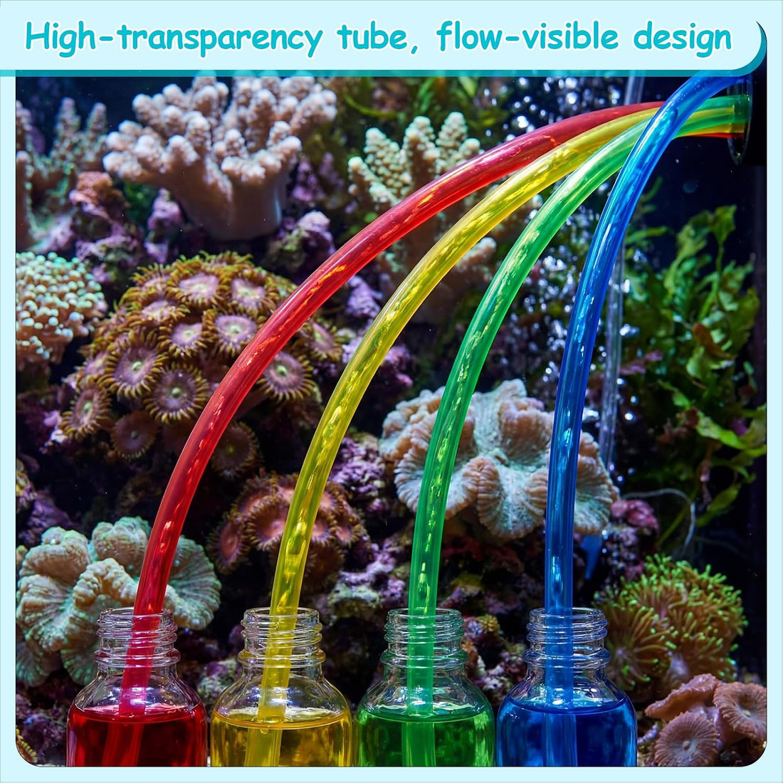 Nuanchu 4 Pcs Aquarium Tubing Kit for Saltwater Dosing Pump