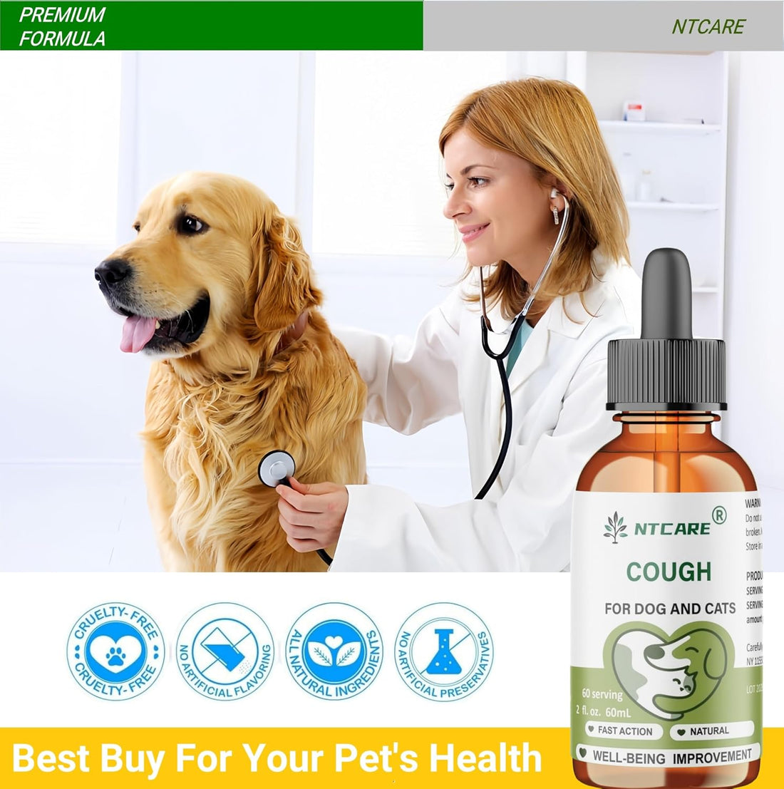 Kennel Cough Drops for Dogs & Cats, 2 Oz