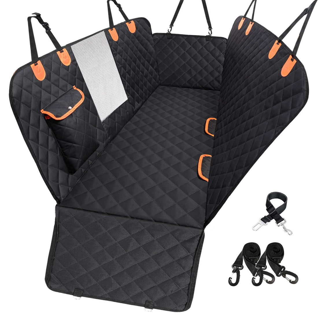 EasyHaWei Dog Car Seat Cover for Back Seat 600D Scratchproof Nonslip