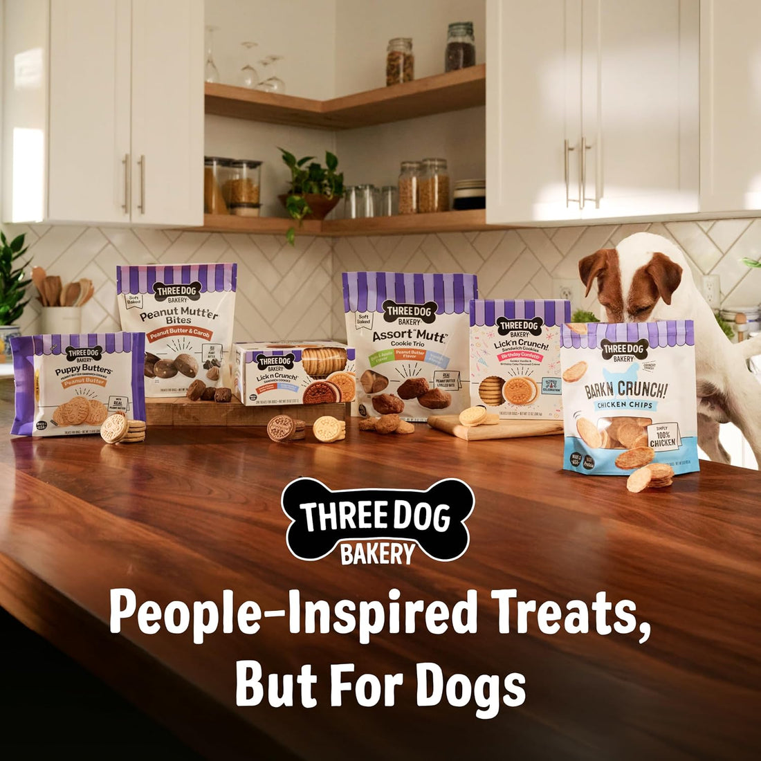 Three Dog Bakery Lick'n Crunch! Dog Treats - 13 oz