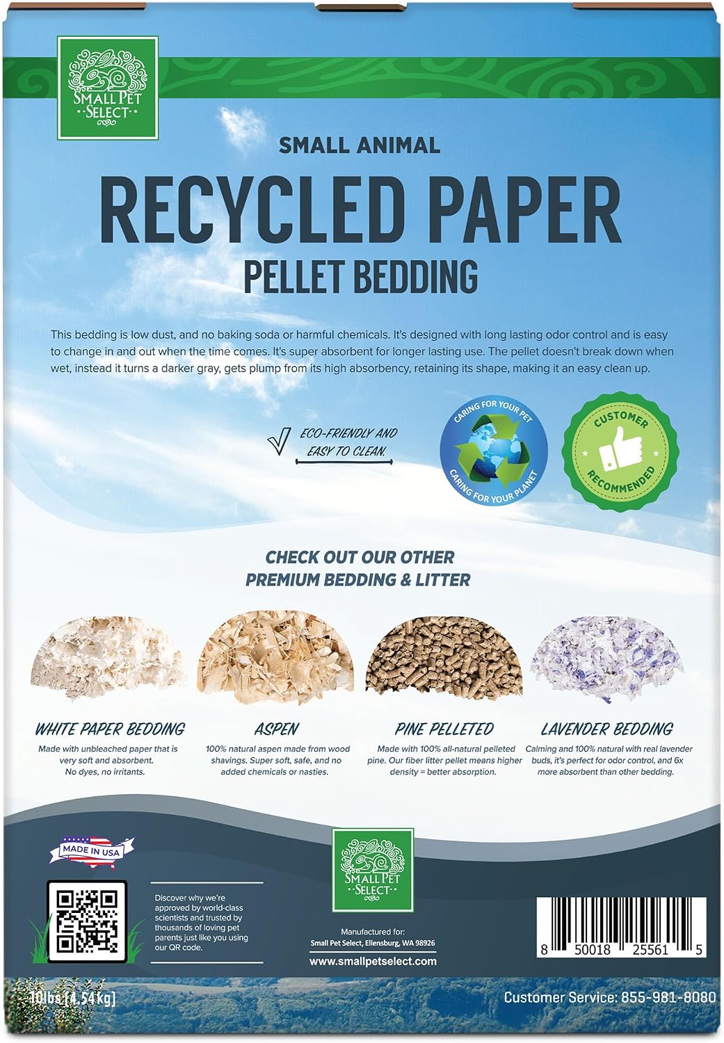 Small Pet Select Recycled Paper Pellet Bedding & Litter, Rabbits