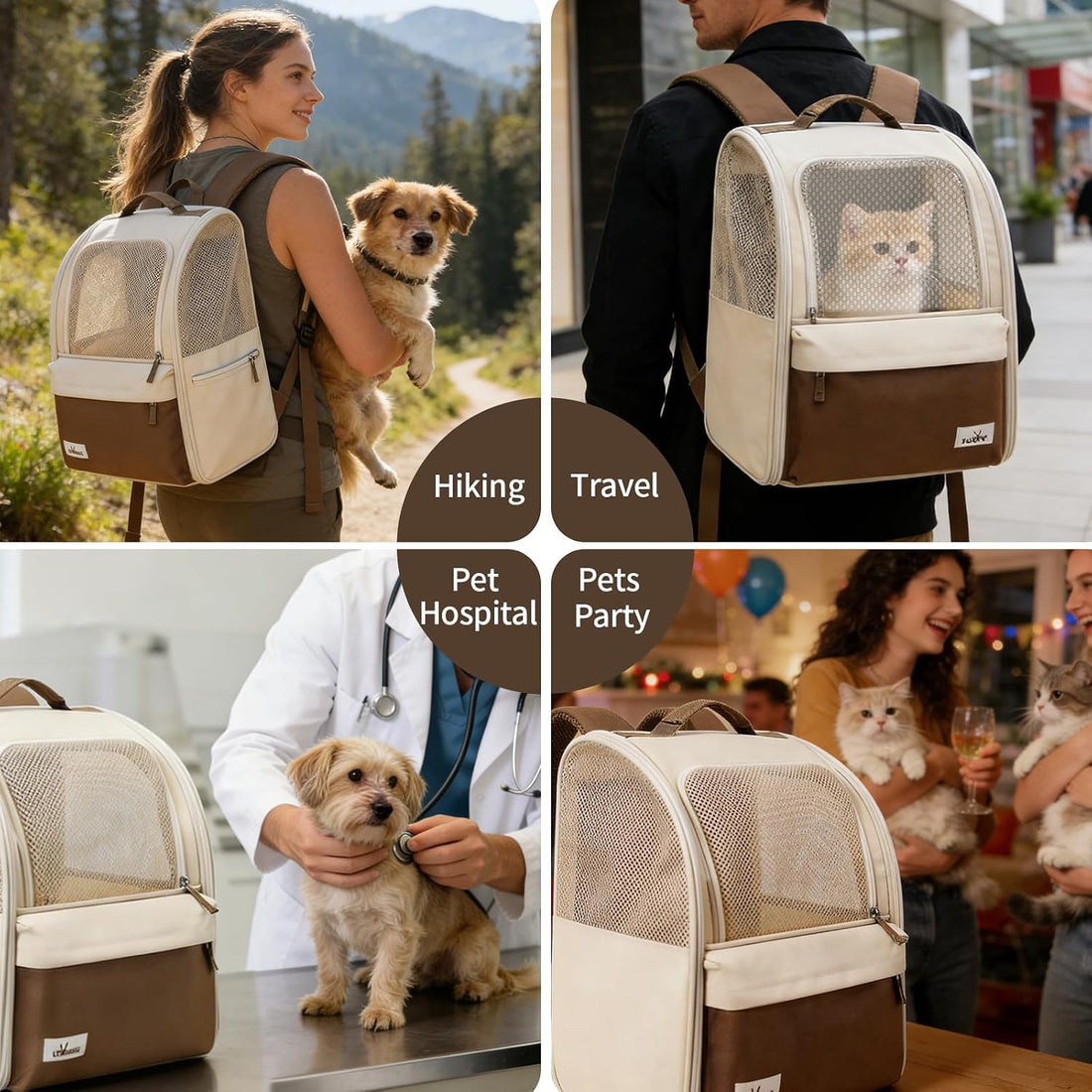 wakytu Cat Carrier Backpack,Pet Backpack Carrier for Small Cats
