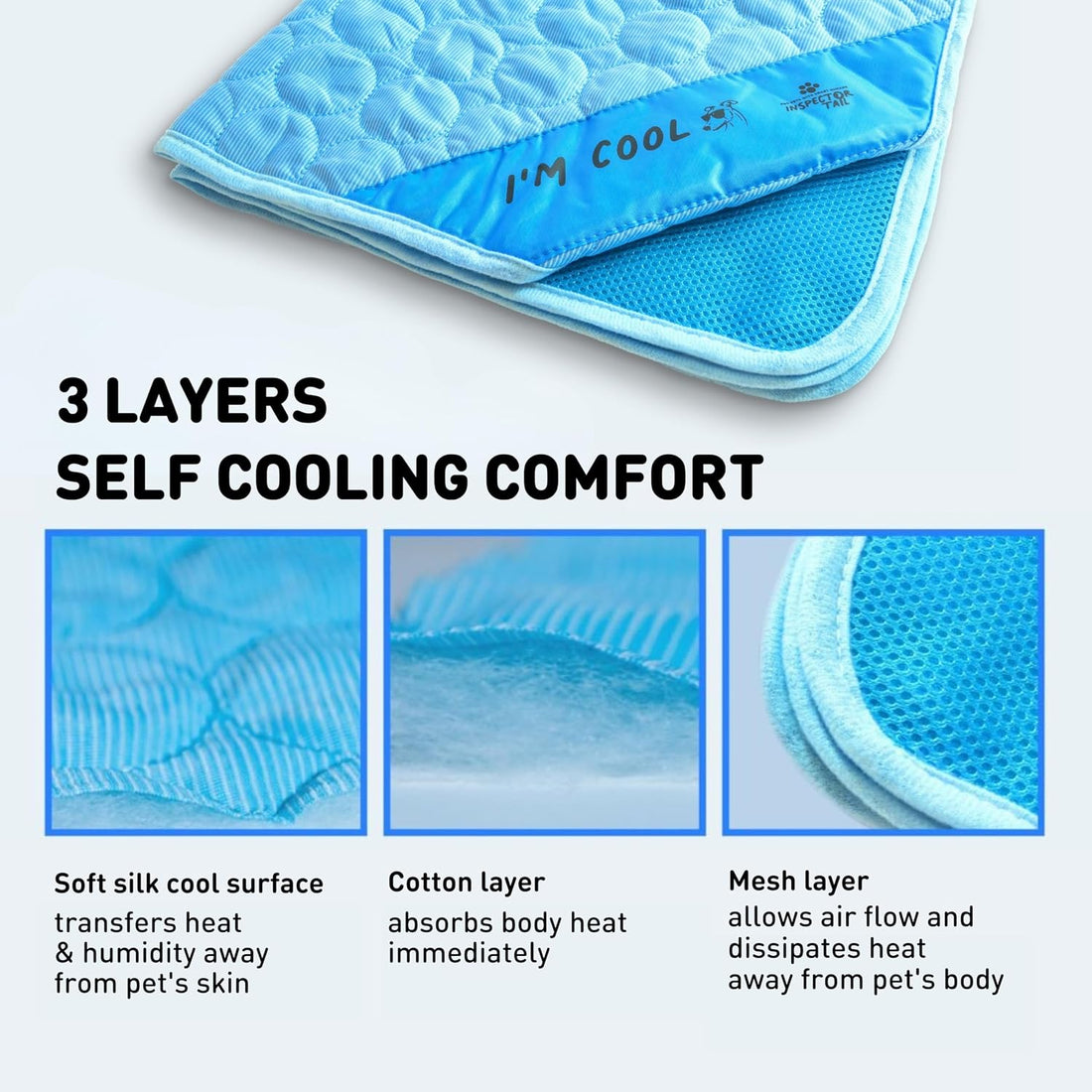 INSPECTOR TAIL Dog Cooling Mat, Indoor & Outdoor
