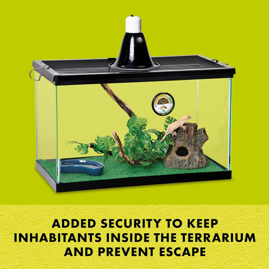 Zilla Reptile Terrarium Fresh Air Screen Non-Locking Clips, 2 Pack