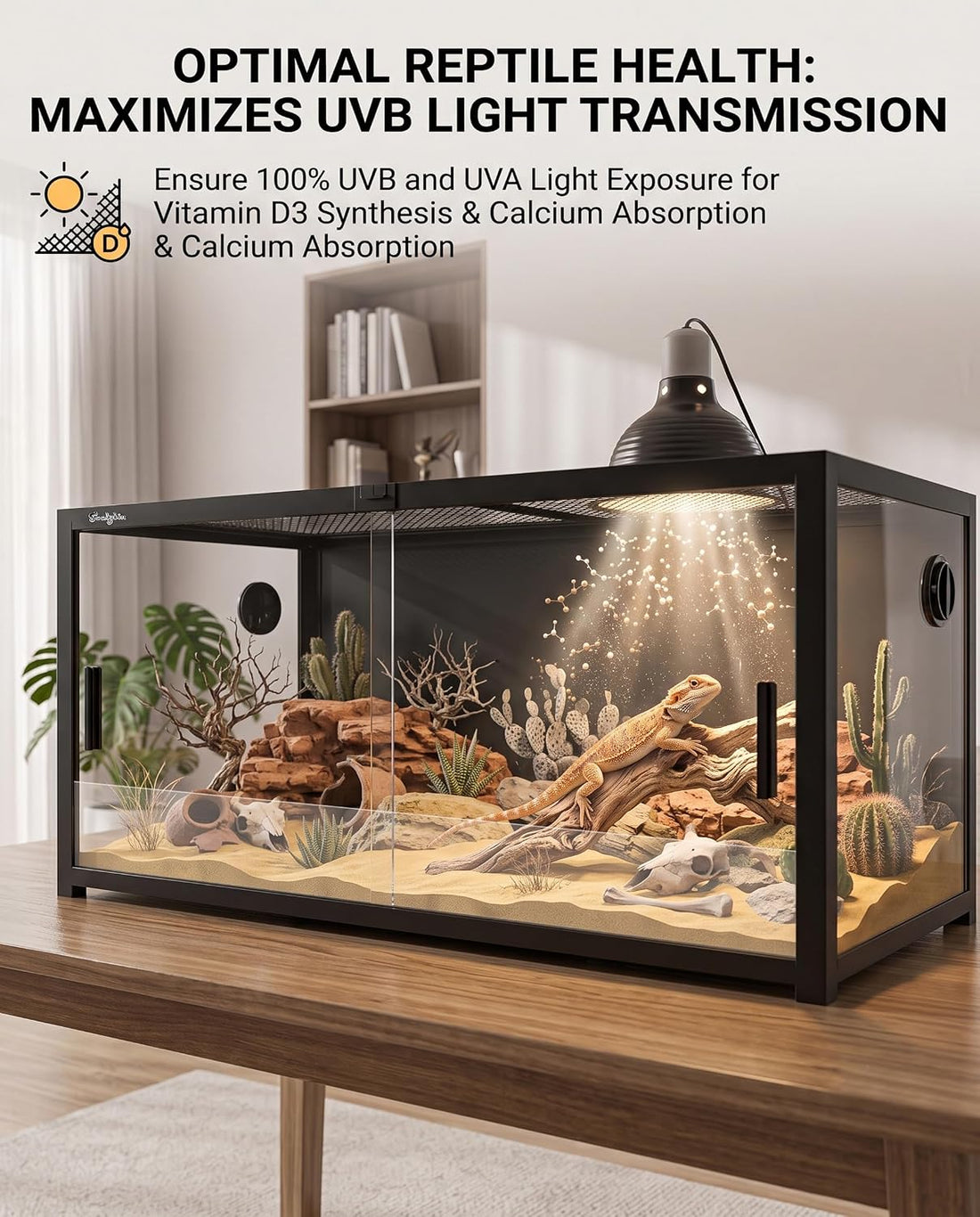 68 Gallon Reptile Tank, Reptile Enclosure Front Sliding Door