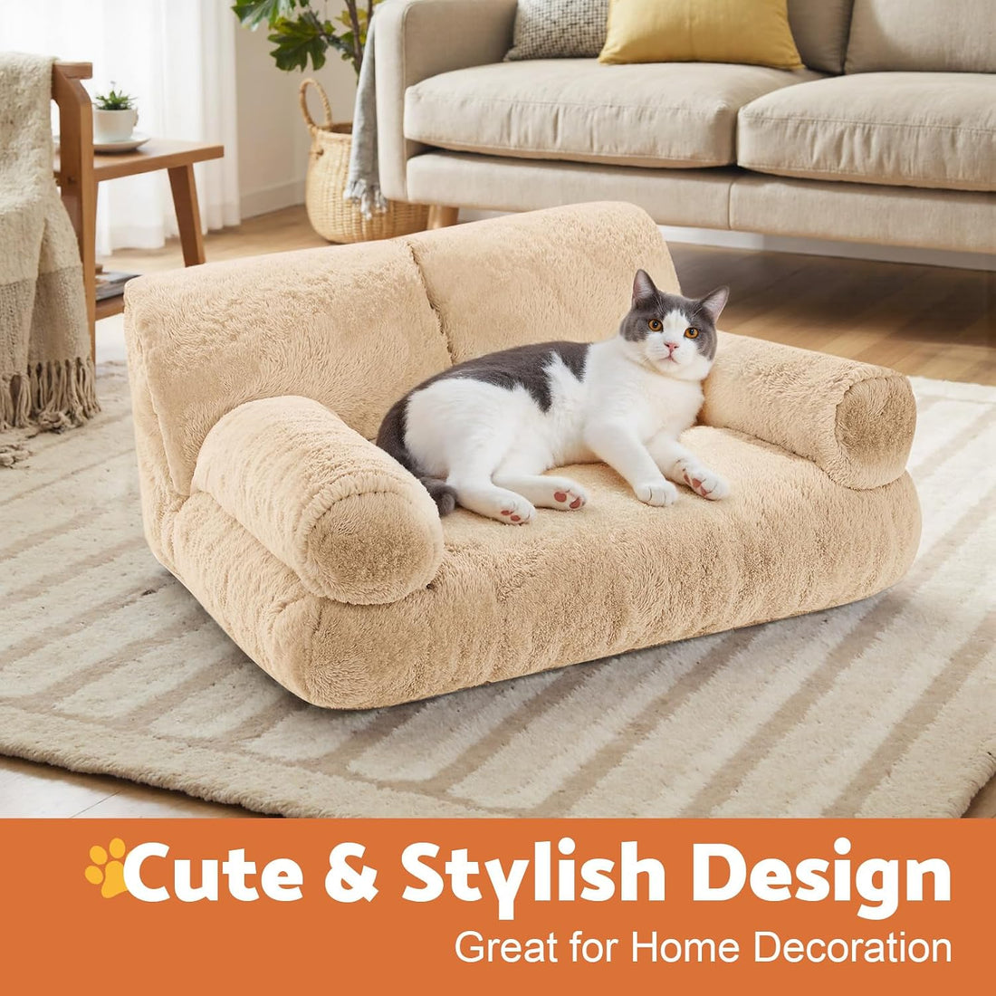 Gimars Large Cat Bed for Indoor Cats