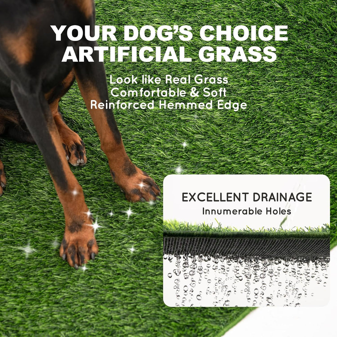 HQ4US 4LEGS Dog Pee Grass with Washable Pee Pads for Dog Litter Box 2