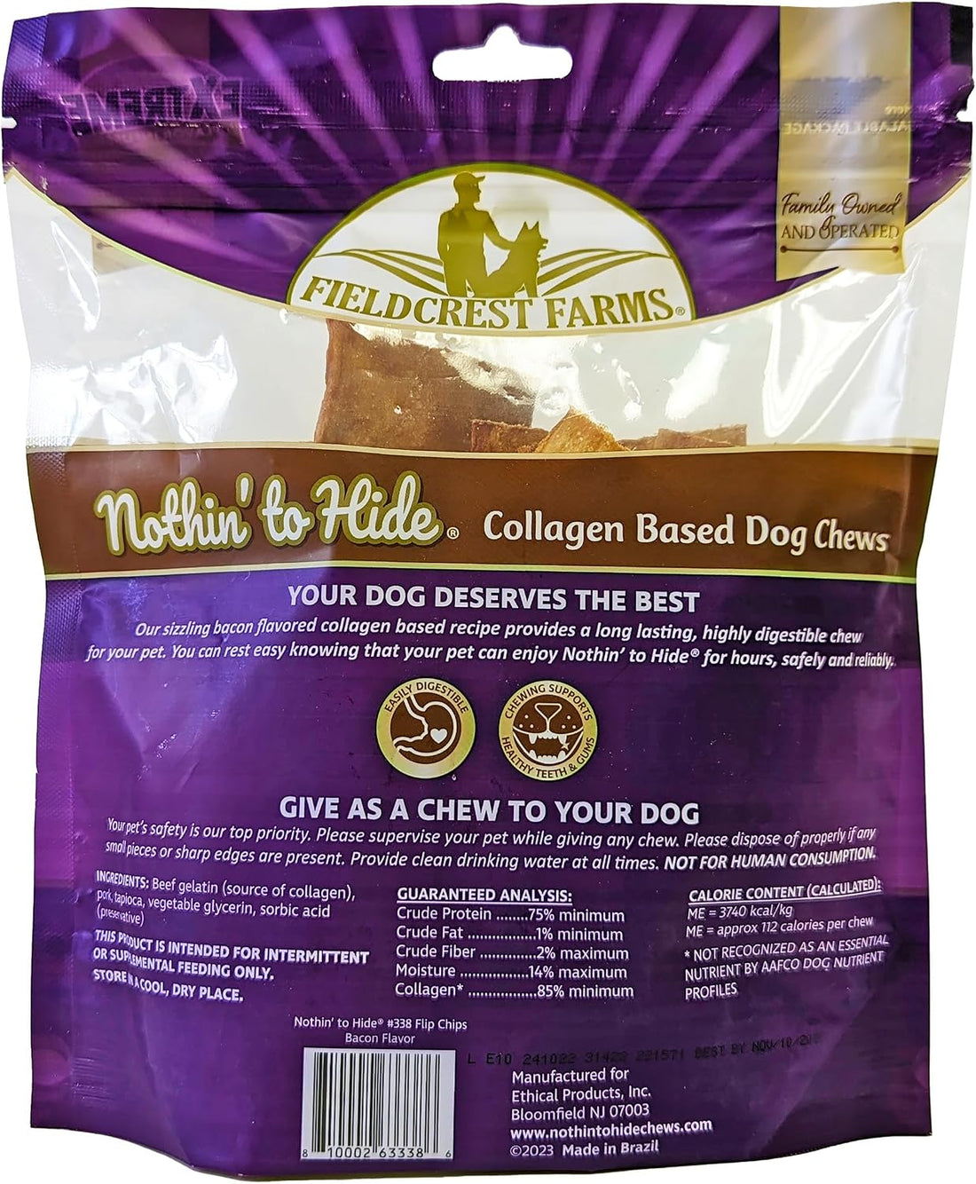 Fieldcrest Farms Nothin to Hide Flip Chips Dog Chews