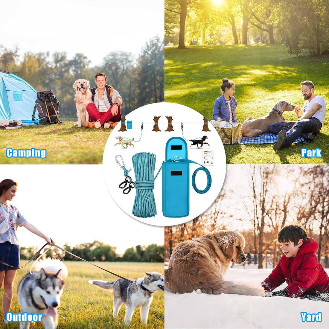 Upgraded Dog Tie Out Cable for Camping