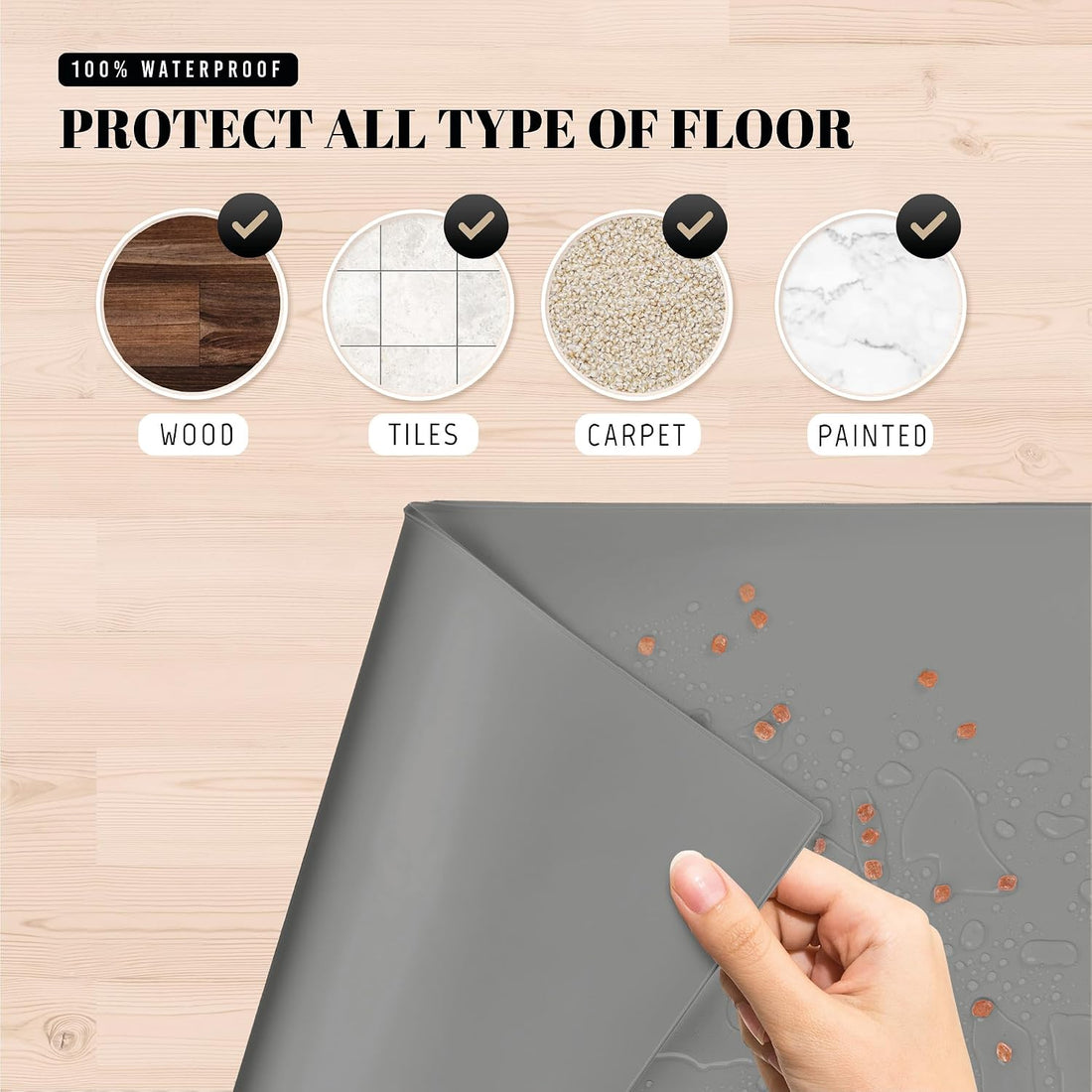 AVERYDAY 100% Waterproof Thicker Silicone Dog Food Mat